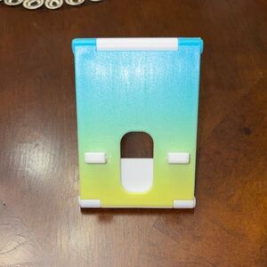 Blue and Yellow Phone Stand
